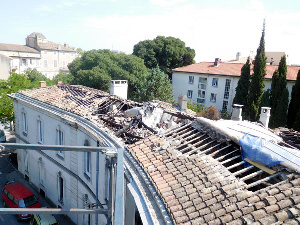 Sinistre immeuble à Nîmes